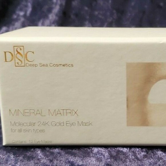 DEEP SEA-MINERAL MATRIX MOLECULAR 24K GOLD EYE MASK-12 EYE MASK-BRAND NEW-SEALED